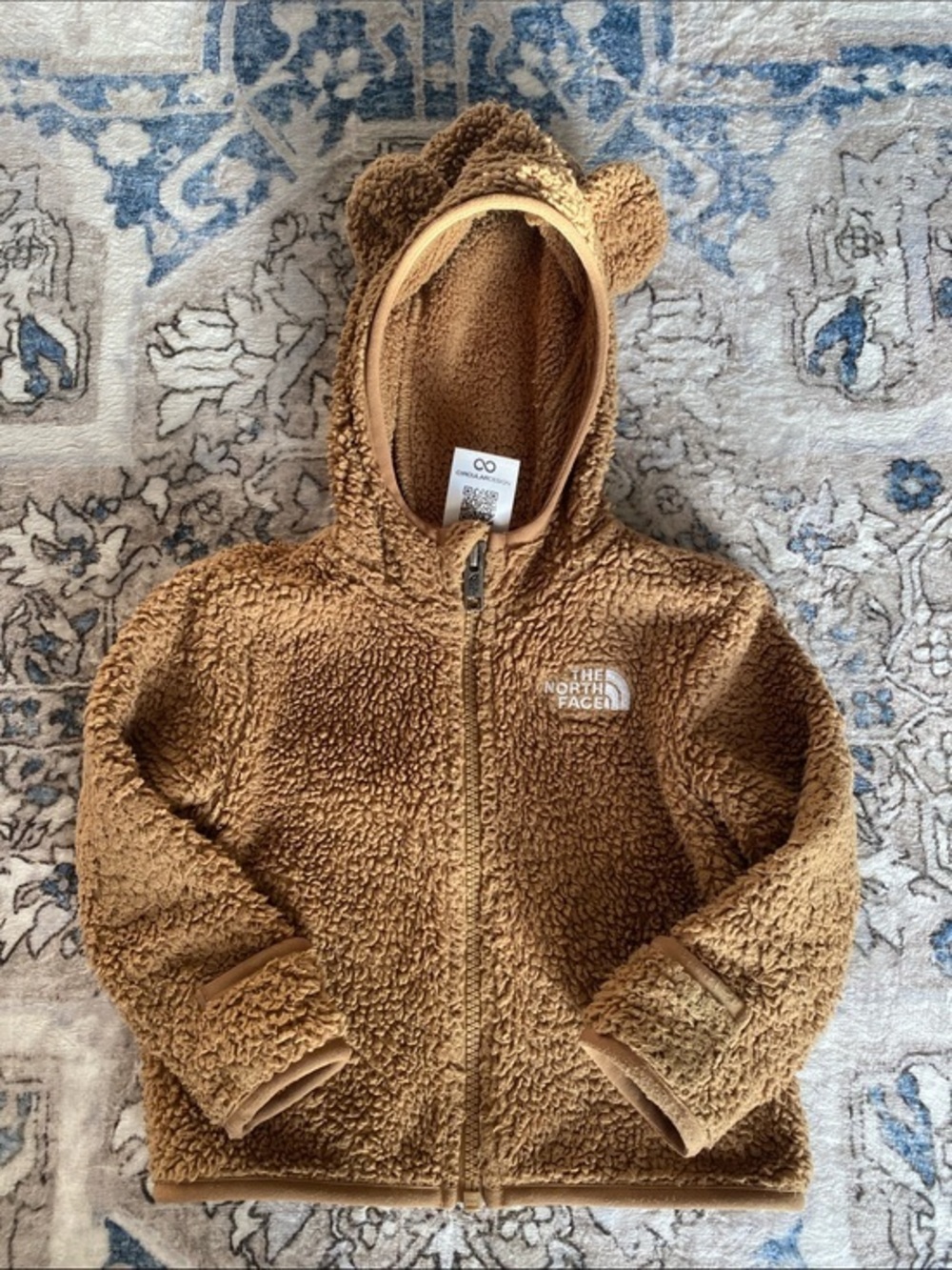 The North Face Baby/Toddler Brown Teddy Sherpa Hoodie with Bear Ears